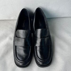 block heeled loafers